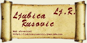 Ljubica Rusović vizit kartica